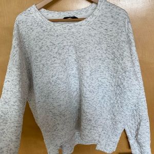 Quilted Crew Neck Sweatshirt